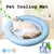 Round Pet Cat Mat Summer Cooling Mat Ice Pad Dog Cat Sleeping Mats For Small Medium Dogs Cats Breathable Cold Silk Cat Bed S-XL