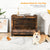 HOOBRO Dog Crate Furniture Large Dog Kennel Wooden Pet Furniture with Pull-Out Tray Double Doors For Home and Indoor Dog Use